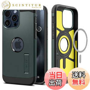 �y���������zSpigen �y�n��18�N�̋Z�p�́z iPhone15Pro �P�[�X MagSafe �ϏՌ� �X�^���h�t�� �ČRMIL�K�i�擾 �}�O�l�b�g���� 3�w�\�� �J�����ی� ���h�~ �Ռ��z�� ���C�����X�[�d�Ή� �^�t�E�A�[�}