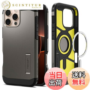 �y���������zSpigen �y�n��18�N�̋Z�p�́ziPhone 16 Pro Max �P�[�X MagSafe�Ή� �}�O�l�b�g���� �X�^���h �}�b�g �ϏՌ� �ČRMIL�K�i �^�t�E�A�[�}�[�iAI�j�E�}�O�t�B�b�g ACS08012 (�K�����^��)