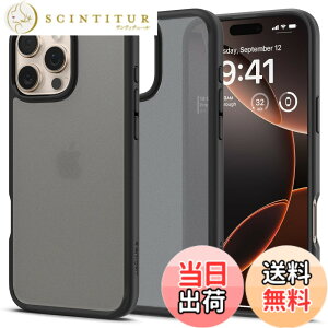 �y���������zSpigen �y�n��18�N�̋Z�p�́ziPhone 16 Pro Max �P�[�X ������ �N���A �X�g���b�v�z�[�� �ČRMIL�K�i �o���p�[ �ϏՌ� �E���g���E�n�C�u���b�h ACS07995 (�t���X�g�E�u���b�N)