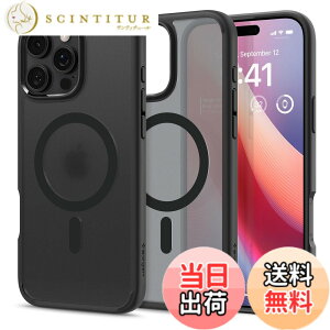�y���������zSpigen �y�n��18�N�̋Z�p�́ziPhone 16 Pro Max �P�[�X MagSafe�Ή� ������ �N���A �X�g���b�v�z�[�� �ČRMIL�K�i �E���g���E�n�C�u���b�h�E�}�O�t�B�b�g ACS08003 (�t���X�g�E�u���b�N)