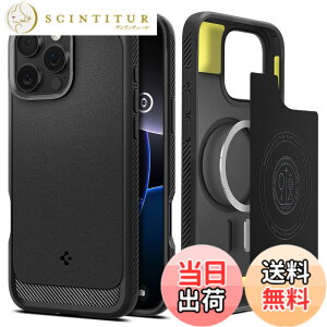�y���������zSpigen �y�n��18�N�̋Z�p�́ziPhone 16 Pro �P�[�X MagSafe�Ή� �}�O�l�b�g���� �}�b�g �ϏՌ� �ČRMIL�K�i ���M�b�h�E�A�[�}�[�E�}�O�t�B�b�g ACS08115 (�}�b�g�E�u���b�N)