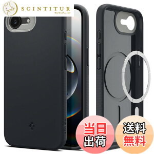 �y���������zSpigen �y�n��18�N�̋Z�p�́z iPhone 16e �P�[�X MagSafe�A�N�Z�T���[�Ή� �}�O�l�b�g���� �X�g���b�v�z�[�� �ČRMIL�K�i �i�m�|�b�v�E�}�O�t�B�b�g ACS09155 (�u���b�N�E�Z�T�~)
