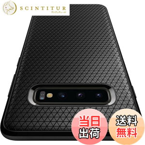 �y���������z�ySpigen�z Galaxy S10 �P�[�X [ SC-03L SCV41 ] �Ή� TPU �y�� �ČRMIL�K�i�擾 �ϏՌ� �V���v�� �}�b�g���H ���C�����X�[�d�Ή� ���L�b�h�E�G�A�[ 605CS25799 (�}�b�g�E�u���b�N)