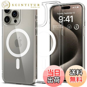 �y���������zSpigen �y�d��29g�̒��y�ʁz iPhone 15 Pro �P�[�X MagSafe�Ή� �ČRMIL�K�i �X�g���b�v�z�[�� �N���A ���^ �ϏՌ� �y�� �o���p�[ �}�O�l�b�g���� 2�d�\�� �G�A�X�L���E�n�C�u���b�h�E�}