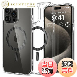 �y���������zSpigen �y�n��18�N�̋Z�p�́z iPhone 15 Pro Max �P�[�X �N���A MagSafe�Ή� �ČRMIL�K�i �E���g���E�n�C�u���b�h�E�}�O�t�B�b�g ACS06578 (�J�[�{���E�t�@�C�o�[)
