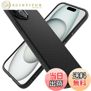 �y���������zSpigen �y�n��18�N�̋Z�p�́z iPhone 15 Plus �P�[�X �}�b�g �\�t�g �ČRMIL�K�i �ϏՌ� ���C�����X�[�d ���L�b�h�E�G�A�[ ACS06650 (�}�b�g�E�u���b�N)