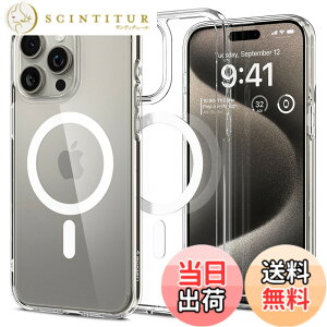 �y���������zSpigen �y�n��18�N�̋Z�p�́z iPhone 15 Pro Max �P�[�X �N���A MagSafe�Ή� �ČRMIL�K�i �E���g���E�n�C�u���b�h�E�}�O�t�B�b�g ACS06576 (�z���C�g)