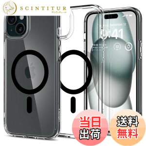 �y���������zSpigen �y�n��18�N�̋Z�p�́z iPhone 15 Plus �P�[�X �N���A MagSafe�Ή� �ČRMIL�K�i �E���g���E�n�C�u���b�h�E�}�O�t�B�b�g ACS06661 (�u���b�N)