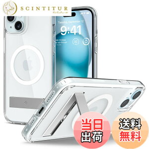 �y���������zSpigen �y�n��18�N�̋Z�p�́z iPhone 15 Plus �P�[�X �N���A MagSafe�Ή� �X�^���h�t�� �E���g���E�n�C�u���b�hS�E�}�O�t�B�b�g ACS06665 (�N���X�^���E�N���A)