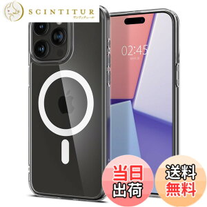 �y���������zSpigen �y�d��33g�̒��y�ʁz iPhone 15 Pro Max �P�[�X MagSafe�Ή� �ČRMIL�K�i �X�g���b�v�z�[�� �N���A ���^ �ϏՌ� �y�� �o���p�[ �}�O�l�b�g���� 2�d�\�� �G�A�[�X�L���E�n�C�u���b�h