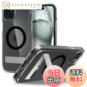 �y���������zSpigen �y�n��18�N�̋Z�p�́z iPhone 15 Plus �P�[�X �N���A MagSafe�Ή� �X�^���h�t�� �E���g���E�n�C�u���b�hS�E�}�O�t�B�b�g ACS06666 (�u���b�N)