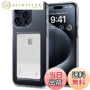 �y���������zSpigen �y�n��18�N�̋Z�p�́z iPhone 15 Pro Max �P�[�X �J�[�h���[ �N���A �ČRMIL�K�i ���^ �N���X�^���E�X���b�g ACS06587 (�N���X�^���E�N���A)