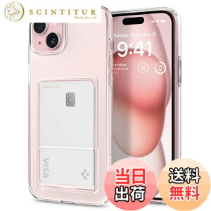 �y���������zSpigen �y�n��18�N�̋Z�p�́z iPhone 15 Plus �P�[�X �J�[�h���[ �N���A �ČRMIL�K�i ���^ �N���X�^���E�X���b�g ACS06667 (�N���X�^���E�N���A)