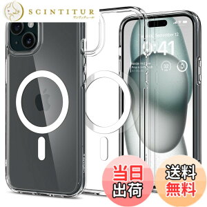 �y���������zSpigen �y�n��18�N�̋Z�p�́z iPhone 15 Plus �P�[�X �N���A MagSafe�Ή� �ČRMIL�K�i �E���g���E�n�C�u���b�h�E�}�O�t�B�b�g ACS06660 (�z���C�g)
