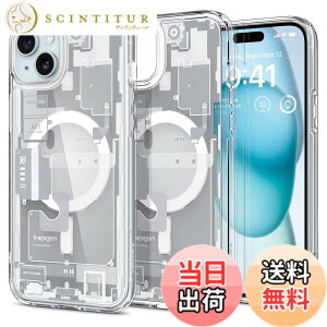 �y���������zSpigen �y�n��18�N�̋Z�p�́z iPhone 15 Plus �P�[�X �N���A MagSafe�Ή� �ČRMIL�K�i �E���g���E�n�C�u���b�h�E�}�O�t�B�b�g ACS06664 (�[���E�����E�z���C�g)