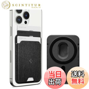 �y���������z[Spigen] MagSafe�Ή� �J�[�h�P�[�X �}�O�l�b�g���� ���C�V�[���h �X���� �w�� �E�H���b�g iPhone 15, iPhone 14, iPhone 13, iPhone 12 �Ή� �}�O�l�b�g �X�}�z �J�[�h�P�[�X �}�O�l�b�g�t�� ��