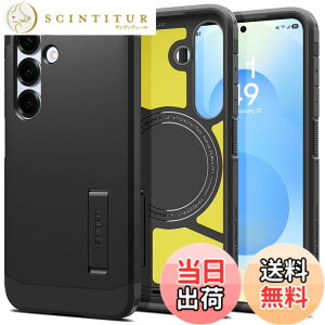 �y���������zSpigen �y�n��18�N�̋Z�p�́z Galaxy S25 �P�[�X MagSafe�Ή� �}�O�l�b�g���� �X�^���h�t�� �}�b�g �ϏՌ� �ČRMIL�K�i �^�t�E�A�[�}�[�iAI�j�E�}�O�t�B�b�g ACS09008 (�}�b�g�E�u���b�N�j