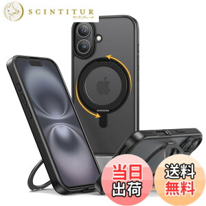 �y���������zNIMASO iPhone 16 Plus �p �P�[�X �c�����Ή� 360°��]�X�^���h�P�[�X MagSafe�Ή� �g�уX�}�z�P�[�X �����O�}�O�l�b�g���� �J�o�[ ��Phone 16 Plus �Ή� ���C�����X�[�d�Ή� �}�b�g�� �h�w