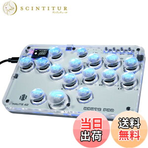 �y���������zHaute42 ���o�[���X�A�P�R�� �����^�I�[���{�^���A�P�R�� ���o�[���X�R���g���[���[ �����x For PC Switch2 Switch PS4 PS3 Windows RGB LED���C�g �z�b�g�X���b�v�Ή� �A�ˋ@�\ �i���Q�[���R