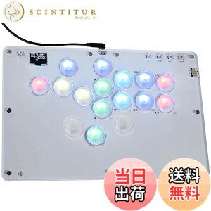 �y���������zHaute42 ���o�[���X �A�P�R�� T16 PRO�z���C�g ���o�[���X�R���g���[���[ �bEVO���Ή��E�G�u���b �É�����/�▭�����S�n ���x�� �i�Q�[���� For PC Switch2 Switch PS4 PS3 RGB LED �z�b�g