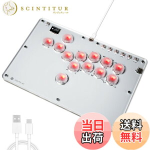�y���������zHaute42 ���o�[���X�R���g���[���[ �A�P�R�� ���o�[���X���^���[�v��13�{�^�� For PC Switch2 Switch PS4 PS3 Windows RGB LED���C�gDIY �z�b�g�X���b�v �V�L�� �A�ˋ@�\ �i���Q�[���R���g��