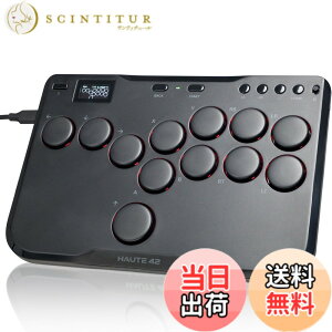 �y���������zHaute42 ���o�[���X �A�P�R�� ���o�[���X�R���g���[���[ 12�{�^�� for PC/Switch2/Switch/PS4 PS3/Windows �A�P�R�� ���o�[���X �{�^���̓���ւ� ���b�N�X�C�b�` ���� RGB LED �����x ������ ��