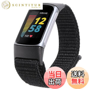 �y���������z�yOcello�z Fitbit Charge5 �o���h �i�C���� �x���g �����x���g �T�C�Y���߉\ �L�k �ʋC�� (�u���b�N)