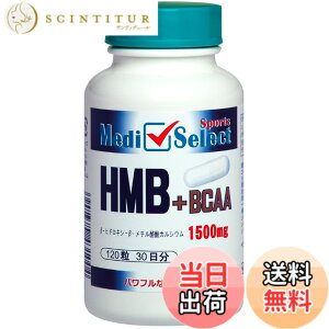 �y���������zHMB �T�v�������g HMB+BCAA�J�v�Z�� 1500mg 120�� ���YHMBCa�����g�p ���f�B�Z���N�g �X�|�[�c