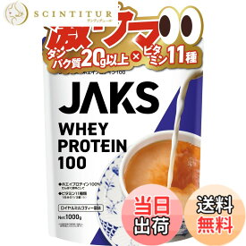 【送料無料】JAKS ジャックス ホエイ プロテイン 1kg 国内製造 おいしい ビタミン 高濃度ホエイプロテイン 高たんぱく質 粉末 WPCプロテイン 溶けやすい ぷろていん (1kg, ロイヤルミルクティー風味)