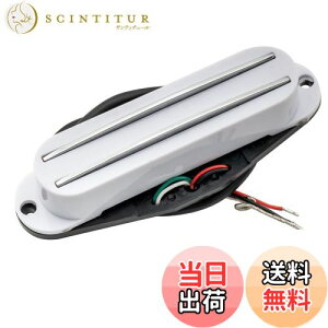 【送料無料】Musiclily HOT RAILS ST ギターシングルサイズハムバッカーピックアップFender Squier Stratストラト エレキギター用、白