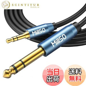 yzMillSO 6.35mm 3.5mm ϊP[u IX-IX I[fBIϊP[u 3.5mm~jvO to 6.35mmWvO 24bL XeIP[u 2.4m u[