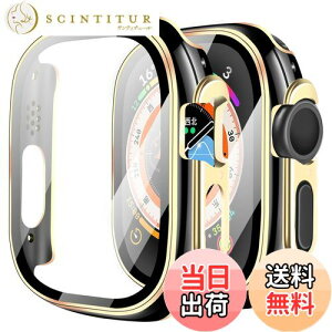【送料無料】【2枚】YUGYUG 対応 Apple Watch ケース Ultra 3/2/1 Apple Watch カバー PC素材 光沢式 アップルウォッチ ケース ガラスフィルム 一体型 日本旭硝子材 二重構造 アップルウォッチ カバー 全