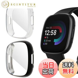 yzHeeNia y2zFitbit Versa 4/Fitbit Sense 2 Ή Jo[ TPUSʕیP[X ߗ Ռz wh~ y C菝h~ Fitbit Versa 4/Fitbit Sense 2 p (+NA)