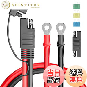 �y���������zCleqee SAE�[�d�P�[�u�� 60cm �o�b�e���[�����P�[�u�� SAE����O�����O�^�[�~�i���n�[�l�X 10AWG �I�[�g�o�C�o�b�e���[�[�d�� SAERP�A�_�v�^�[�t�� 15A / 20A/30A�q���[�Y �\�[���[�p�l���A