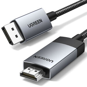 yzUGREEN DisplayPort HDMI ϊ P[u 3M ANeBu y4K@60Hz/DPHDMIo/P`zfBXvC|[g HDMI ϊA_v^A~ PC er j^[ȂǑΉ