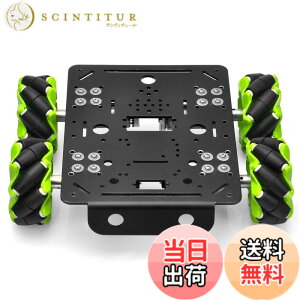 �y���������zOSOYOO ���J�i���z�C�[�� �X�}�[�g�J�[ �V���[�V 4WD 80mm DC12V���[�^�[ �g�ݗ��Ď� STEM ����p ��� �~�j�l�� �A���h�D�C�[�m Raspberry Pi micro:bit�Ή� 360°�S�����ړ� Omni directional DIY�y