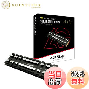 �y���������zaddlink ��p�� Addgame A93 4TB �V�^PS5 / PS5����m�F�ς� M.2 2280 ���� PCIe 4.0 NVMe SSD �q�[�g�V���N ��̌^- TLC DRAM���X Gen4X4 SSD �Ǎ����x 7400 MB/�b ���[�J�[5�N