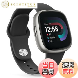 �y���������z�o���h for Fitbit Versa4 �x���g Versa3 �o���h �t�B�b�g�r�b�gSense/Sense 2 �x���g, �V���R�������o���h �����x���g �_�炩�� �V���R���o���h ���߉\ (�u���b�N,Small)