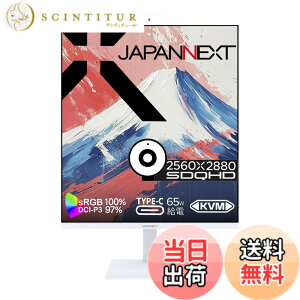 �y���������zJAPANNEXT 27.6�C���` IPS�p�l������ SDQHD(2560x2880)�𑜓x �c���t�����j�^�[ JN-IPS276SDQHD-HSPC6-CMS HDMI DP USB Type-C(�ő�65W���d) HDR sRGB:100% DCI-P3:97% Web�J����/�}�C�N���� �A�X�y�N�g�� 16:18 PBP/