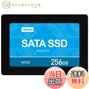 �y���������zHanye SSD 256GB 3D NAND ���ϋvTLC �̗p ���� 2.5�C���` SATAIII 6Gb/s 520MB/s �A���~��➑� W400-256G �������K�㗝�X�i ���[�J�[3�N