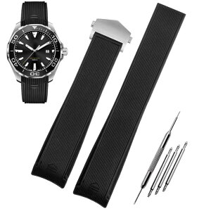 �y���������z[HEYOZURY] TAG HEUER �x���g ���o�[ ���v�o���h 22mm �V���R�� �_�炩�� �r���v�x���g �r���v�o���h D�o�b�N���� �r���v�o���h TAG HEUER (�^�O�z�C���[) �Ή� �����t�������x���g�H��t