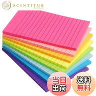【送料無料】POPSFL 付箋 罫線入り 150x100mm 45枚x8パッド 大ノート ネオンカラー ふせん メモ