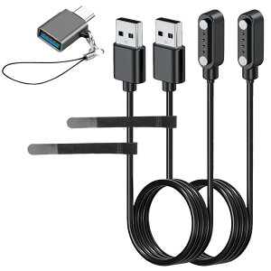 �y���������z�yBARDATS�z�Ή� Mobvoi TicNote AI �{�C�X���R�[�_�[ �[�d�P�[�u�� 100CM 4�s�� ���C �z���� USB�[�d �܂ލė��p�\�ȃP�[�u���^�C��USB Type-C�A�_�v�^�[���t���y2�{�Z�b�g�z