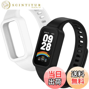 �y���������z[YFFSFDC] Redmi Smart Band 3 �����o���h 2���� Xiaomi Band 9 Active �����o���h ���� �V���I�~ �ւ� �\�� �����p �x���g ���o�[�x���g �V���R���� �h�� �h�� �ʋC (�u���b�N+�z���C�g)