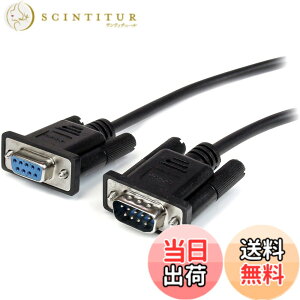 �y���������zStarTech.com RS-232C �X�g���[�g�P�[�u�� 2m �u���b�N D-Sub 9�s��(�I�X) - D-Sub 9�s��(���X) MXT1002MBK