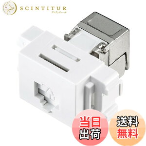 �y���������z�T�����T�v���C �L�[�X�g���W���b�N CAT6A RJ-45�V�[���h�W���b�N JIS�Ή��t�F�C�X�v���[�g�Ή� �z���C�g LA-FP-MJ7