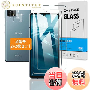 �y���������z�y2+2���Z�b�g�z �Ή� AQUOS sense6 / AQUOS sense 6s �K���X�t�B���� +�J�����t�B���� �y���{���Ɏq �d�x9H�z AQUOSsense6 SH-54B SHG05 SH-M19 / AQUOSsense6s SHG07 �p �t�B���� �����K���X �t���ی�t