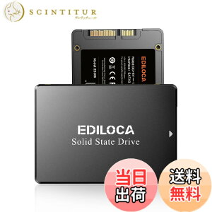 �y���������zEDILOCA ES106 SSD 250GB 2.5�C���` 7mm SATA3 6Gb/s 3D NAND TLC�̗p �ǂݏo���ő� 520MB/s �����ݍő� 450MB/s �����^SSD �G���[�����@�\ �����d�� �ϐk �ϏՌ� ���[�J�[3�N