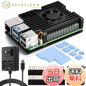 �y���������zSmraza Raspberry Pi 5 �A���~�P�[�X �����P�[�X+�q�[�g�V���N+��p�t�@�� �p�b�V�u��p 5v5a PD 27W USB-C (Type C�j�d���t�� (���Y�p�C5�{�̊܂݂܂���j