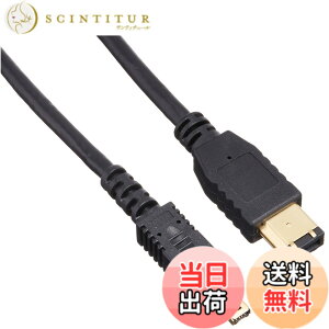 �y���������z�G���R�� IEEE1394 FireWire400(i.LINK�EDV)�P�[�u�� 6pin-4pin 1.0m �u���b�N IE-461BK